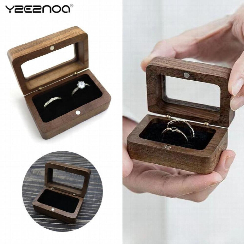 Wooden Jewelry Box Large Travel Storage Box Wedding Valentine Engagement Anniversary Personalized Name Date for wedding ceremony