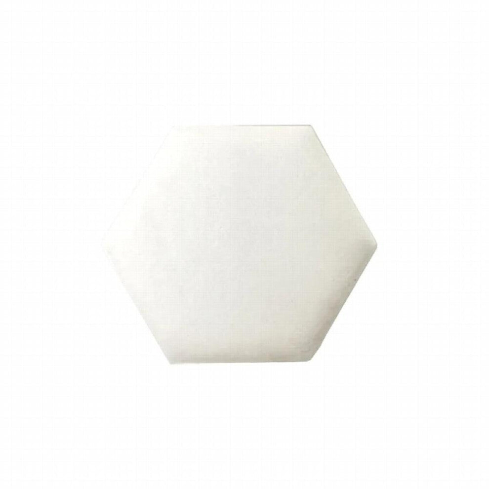 (2201 White-Single Ring Box) Hexagon Velvet Ring Box Single Ring Display Holder with Detachable Lid Rings Container for Wedding Ceremony Engagement Pr