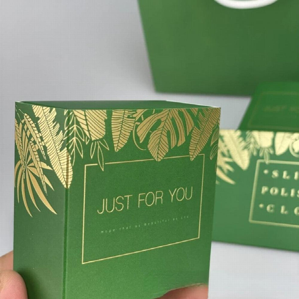 5PC Rectangle Jewelry Organizer Box Engagement for Ring Earring Necklace Bracelet Display Packaging Holder Green Box