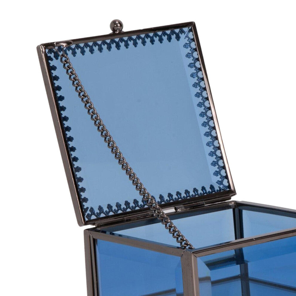 Glass Jewelry Box Storage Box Jewelry Organizer for Desktop Home Decor