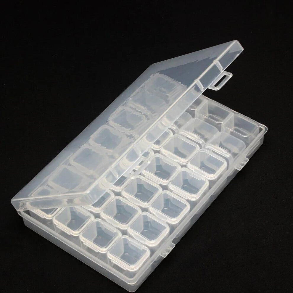 24 Grid Detachable Plastic Creative Multifunctional Jewelry Small Grid DIY Desktop Screw Cosmetic Storage Box Transparent