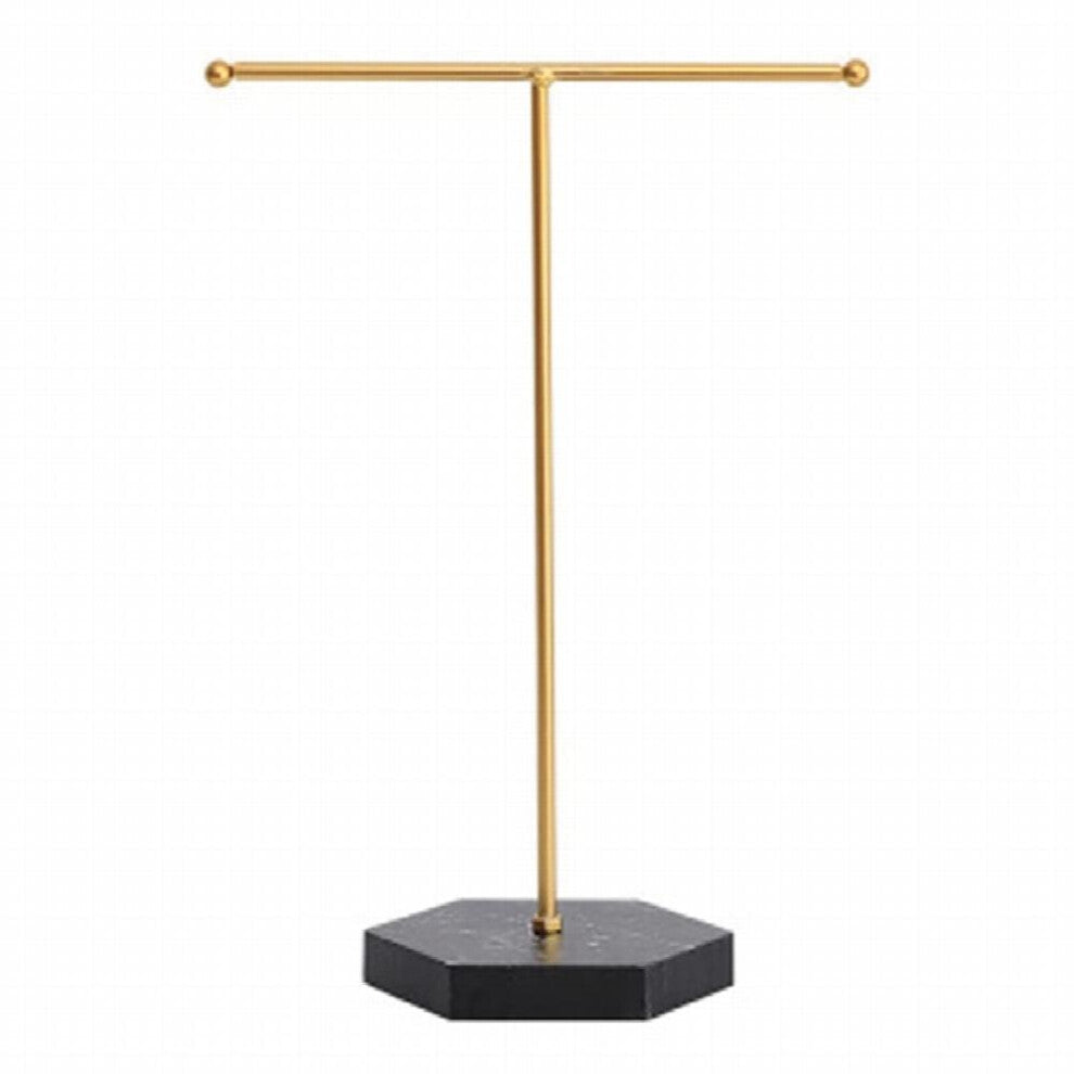 Jewelry Stand Display Necklace Holder T-Bar Plated Metal Tabletop Jewelry Organizer Tower For Show Jewelry Hanging