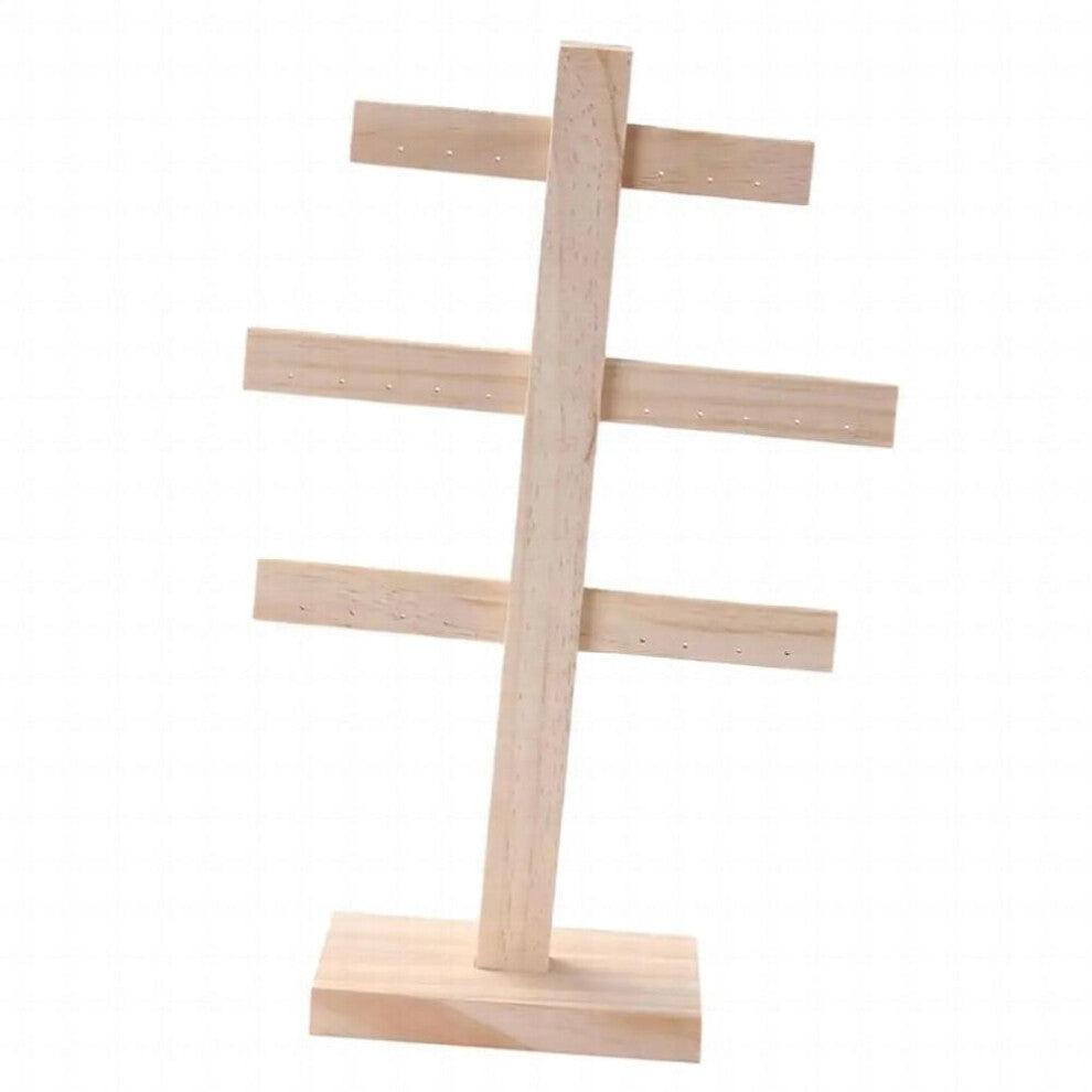 European 4-Layer Solid Wood Earring Organizer Holders
