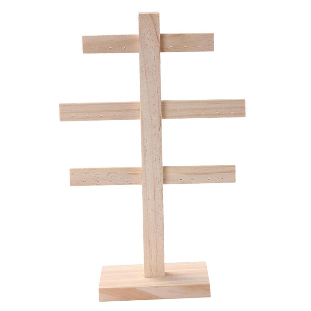 European 4-Layer Solid Wood Earring Organizer Holders