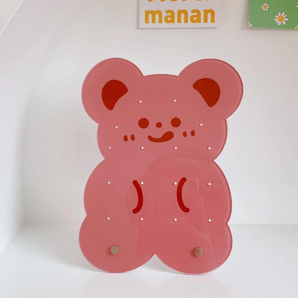 Cartoon Acrylic Jewelry Storage Box Creative Earrings Necklace Jewelry Display Shelf Desktop Storage Ornaments