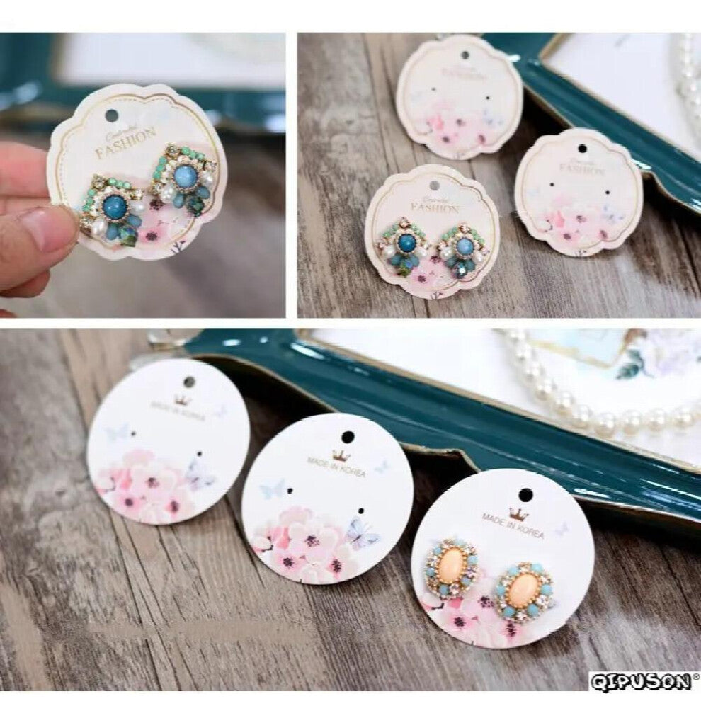 100pcs - Spot - mini card-hand DIY jewelry- earrings- brooch- necklace display tags 2019014