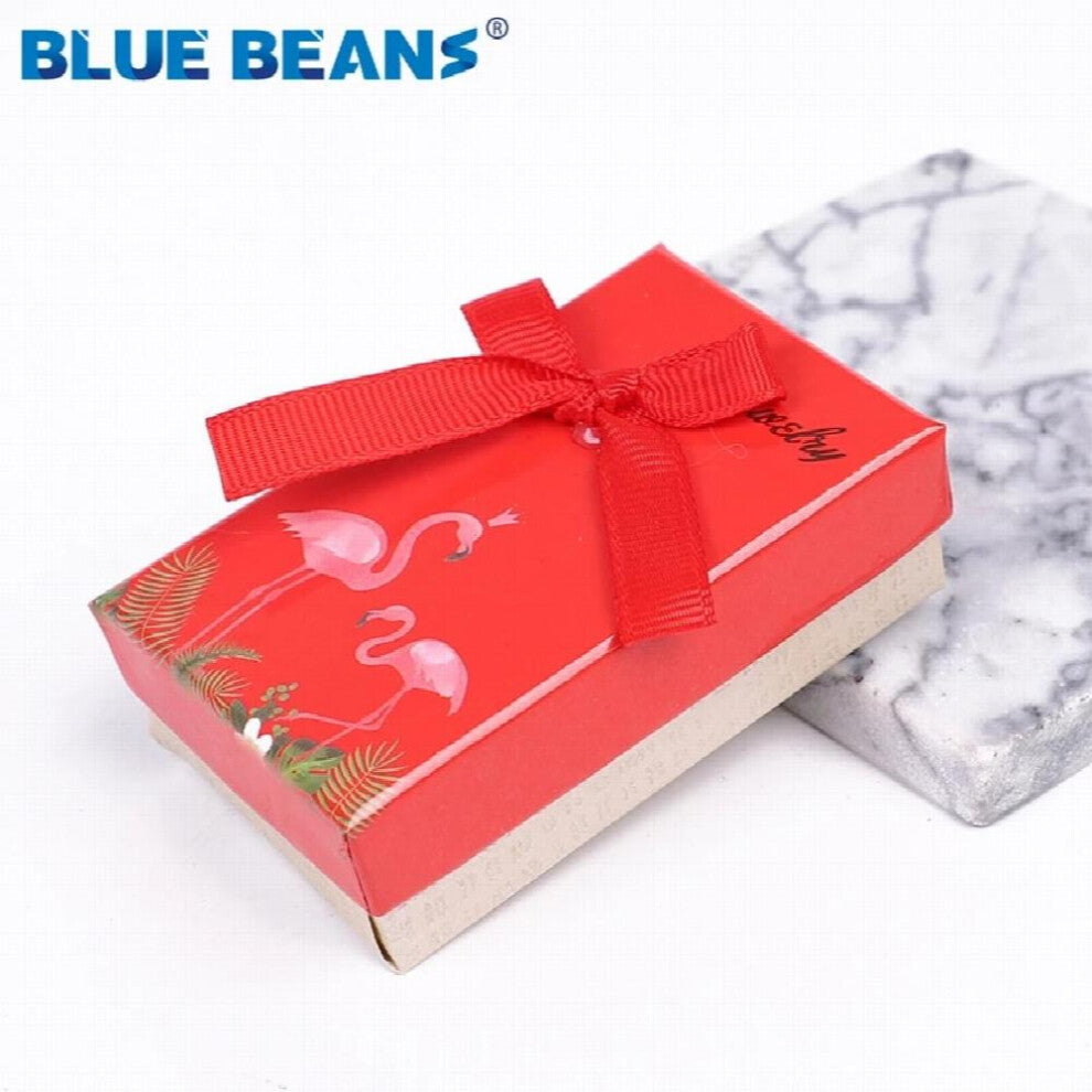 Square jewelry box organizer Holder carton bow shape red box Engagement Ring For Earrings Necklace Bracelet Display Gift