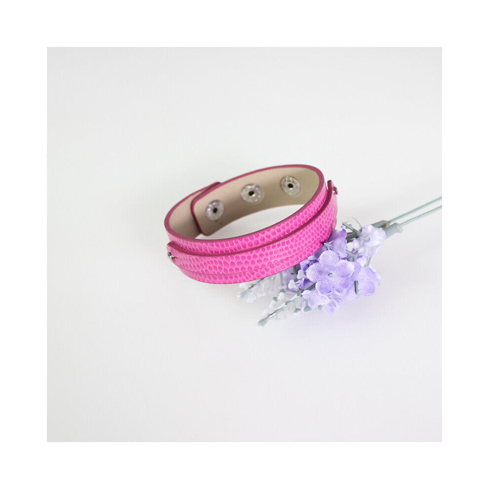 18mm+8mm PU Leather Bracelet For Slide Letter Charms Jewelry Making Snake Skin Bracelet Strap Wristband Pet Collar Women Gift