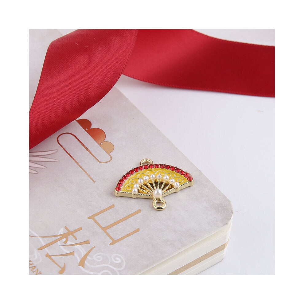 1pcs Diy Chinese Style Fan-shaped Moon Palace Rabbit Auspicious Cloud Palace Que Spring Firecracker Ear Pendant