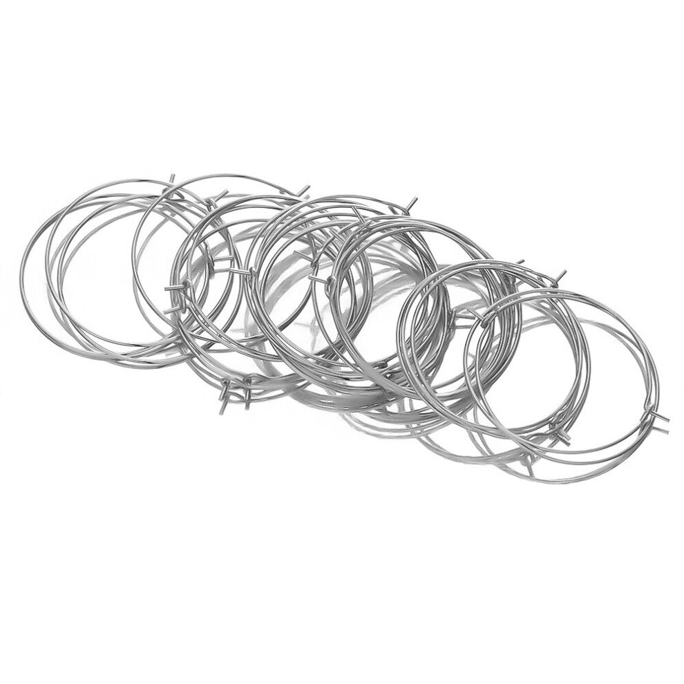 (Steel Silver-20mm) 20pcs Stainless Steel 20mm 30mm Big Circle Wire Earrings Hoops Loop DIY Dangle Drop Earring Jewelry Making Accessories