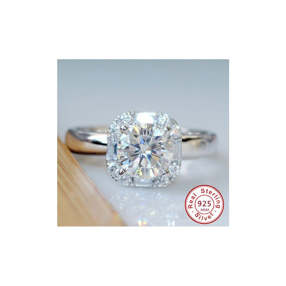 Big 5A CZ Zircon Stone Silver Wedding Engagement Rings for Women Gift Jewelry