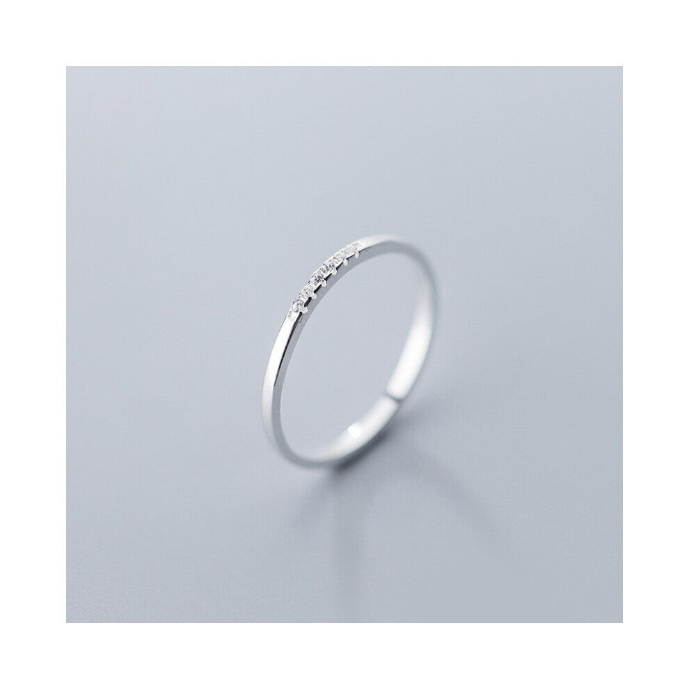Size5-8 Finger Women Ring 925 Sterling Silver Minimalist Rings For Women 925 Silver Fine In Jewerly Rings Woman Glossy