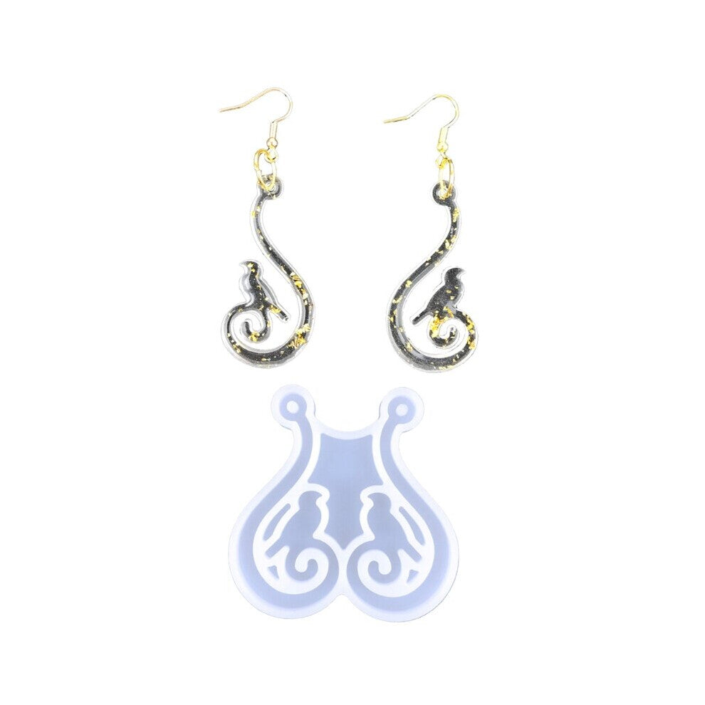 Pendant Molds Keychain Jewelry Mould Birds Shaped Silicone Keychain Moulds Silicone Material DIY Hand-Making Gadget