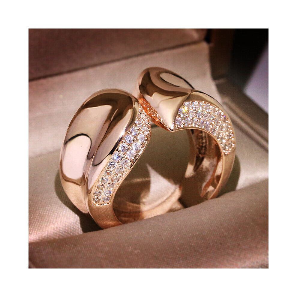 Silver Plate Female Geometric Finger Ring Unique Style Cross Curved Rose Engagement Vintage Wedding Jewelry For Women