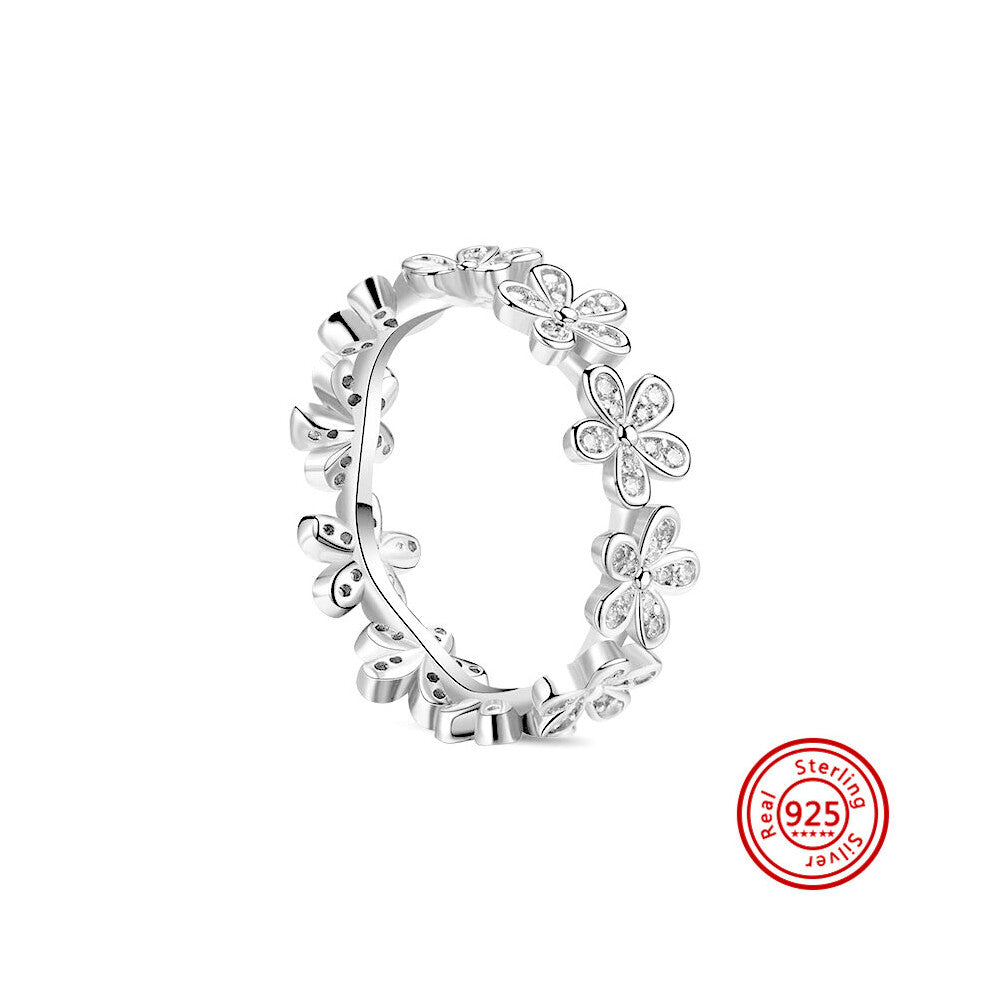 925 Sterling Silver Princess Tiara Crown Sparkling Love Mom Heart CZ Rings Women Engagement Jewelry Anniversary