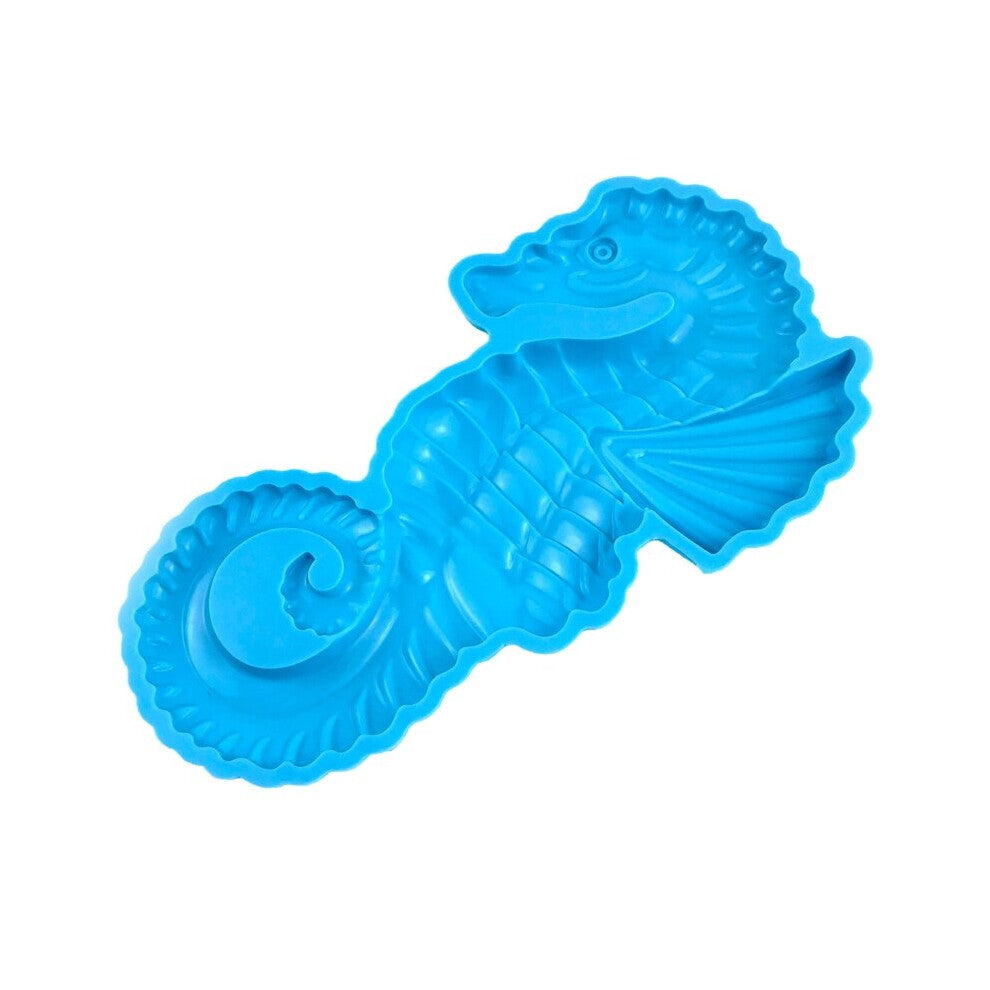 R3MC Semi-stereoscopic Seahorse Wall Ornaments Drop Glue Mold Diy Wall Pendant Desktop Decoration Epoxy Silicone Mold