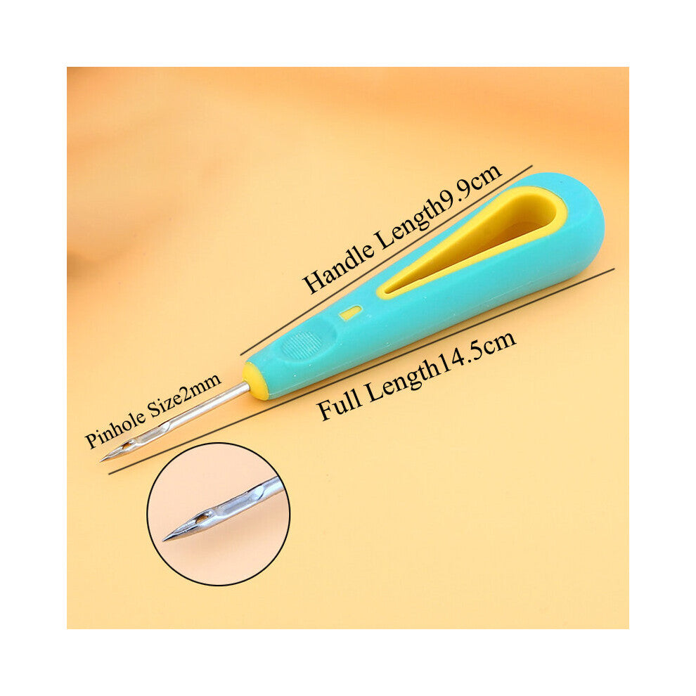 Silicone Mold Punch Drill Equipment Gadget Candle Wick Tools for DIY Knitting Embroidery Craft Wooden Handle Punch Needle