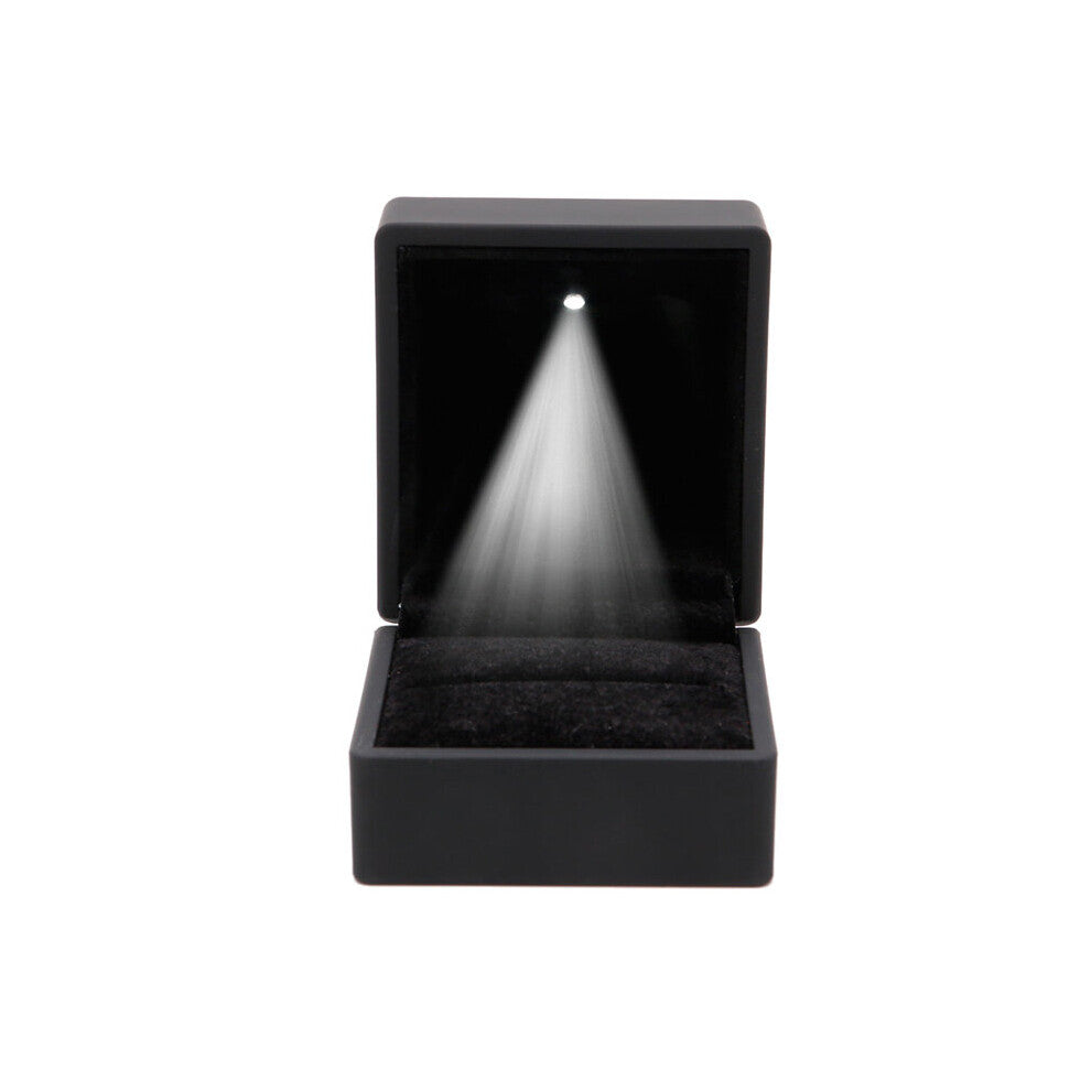 N58F Mini Size Metal Glossy with LED Jewelry Easy to fit into Your Pocket or Handbag with Plush Interior Red