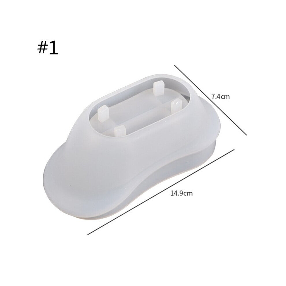 (Black) Bathtub Soap Dish Tray Crystal Epoxy Resin Mold DIY Jewelry Storage Box Holders Mirror Silicone Mold