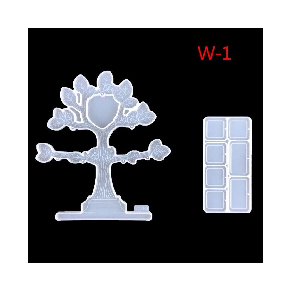 (White) Photo Frame Tree Hanging Pendant Epoxy Resin Mold Desktop Decorations Silicone Mould DIY Crafts Home Ornaments Casting T