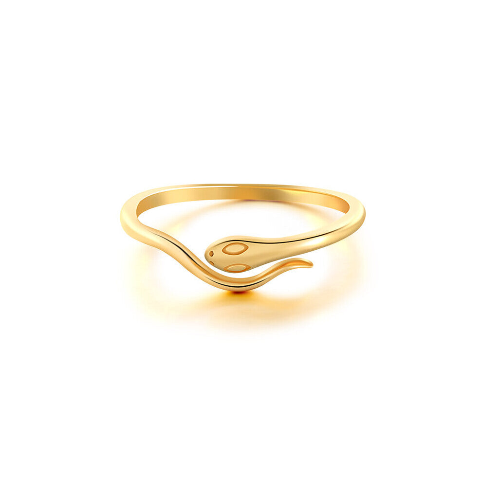 Ring For Women Minimalist Silver 925 Mini Snake Glossy Gold-Silver Fine Jewelry Paired Rings Anillos ??????