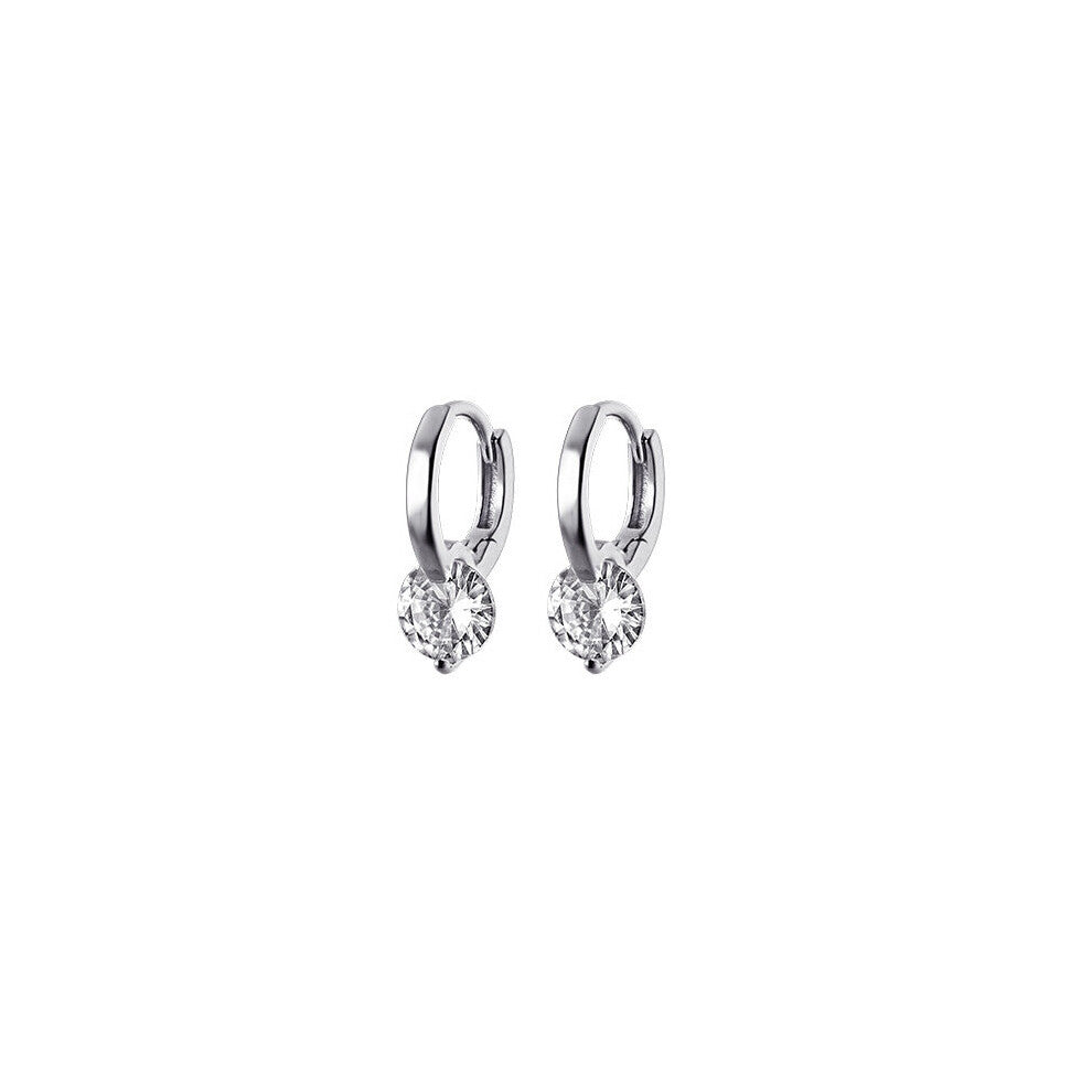 Hot Small Hoop Earrings for Women Ear Diamond Tiny Ear Ring Girl Ear Hoops 925 Sterling Silver Earrings Party Gift