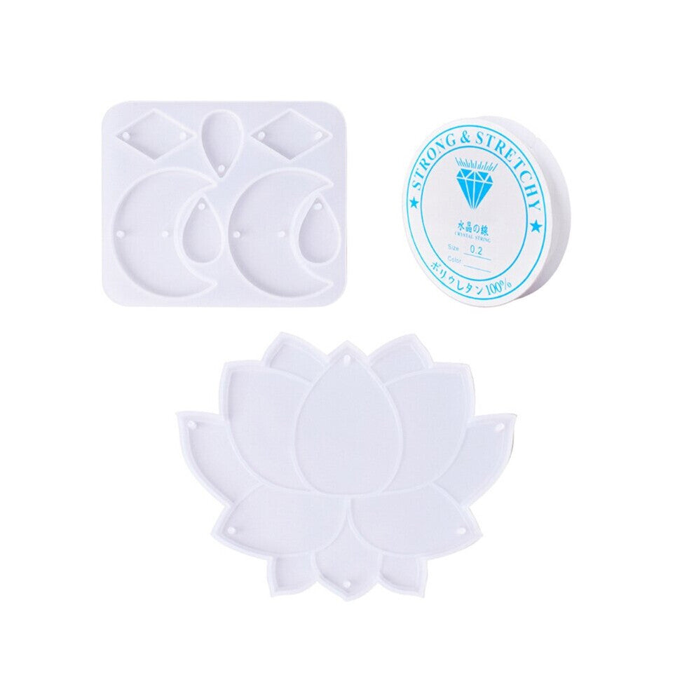 (Clear) Epoxy Resin Mold Moon Bee Wind Chime DIY Wall Decoration Hanging Moon Star Resin Silicone Mold Wind-Bell Decoration