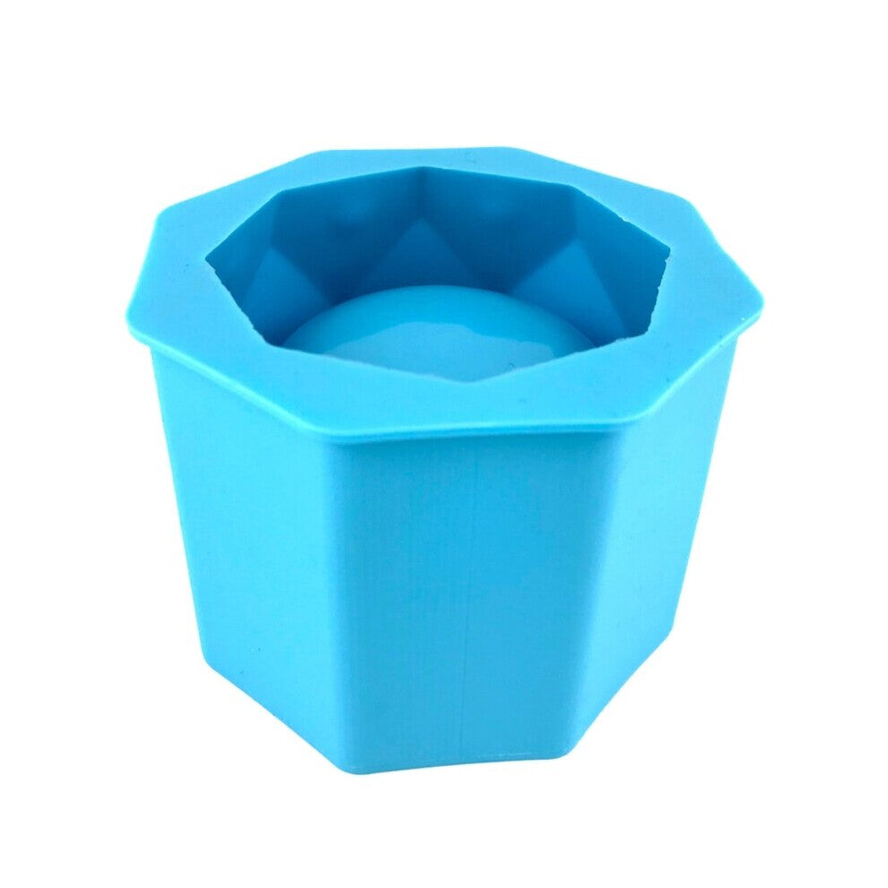 (F19D7AK202993 BL A White) F19D Silicone Flower Pot Mold Succulent Planter Pot Mold Gypsum Mold for Home Decor