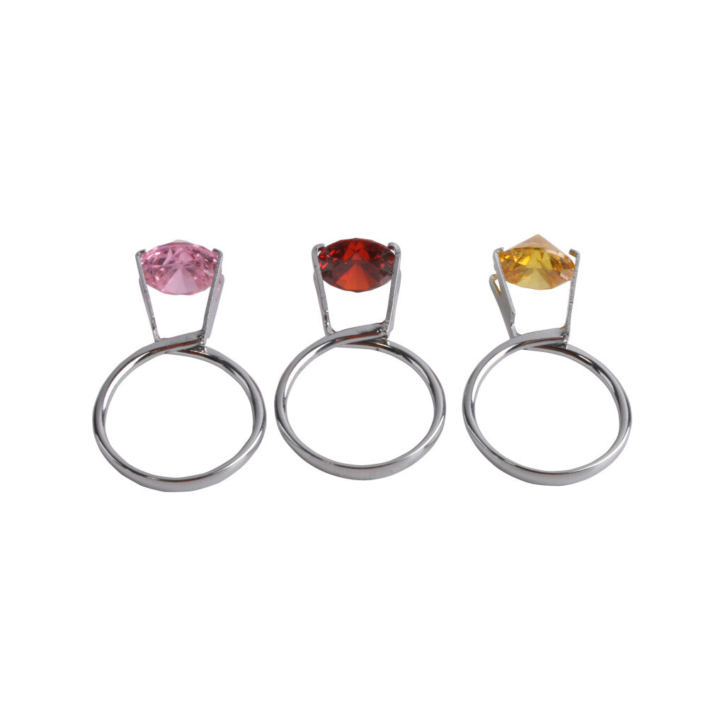 (Silver) GemTrue Four-Claw Spring Type Ring Stone Diamond Holder Gem Display Tool Equipments Ring Stone Gemstone Holder DK503B