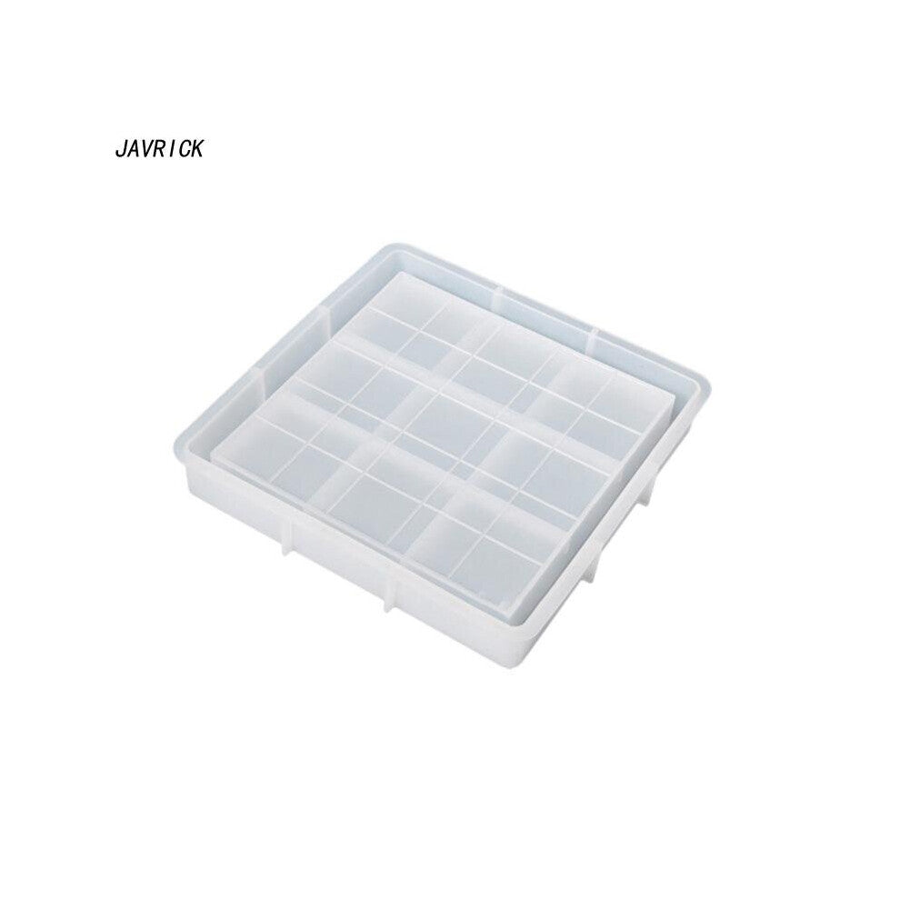 Checkerboard Tray Silicone Mold Hand-made Table Jewelry Storage Mold for DIY Crafts Jewelry Making Family Board Games