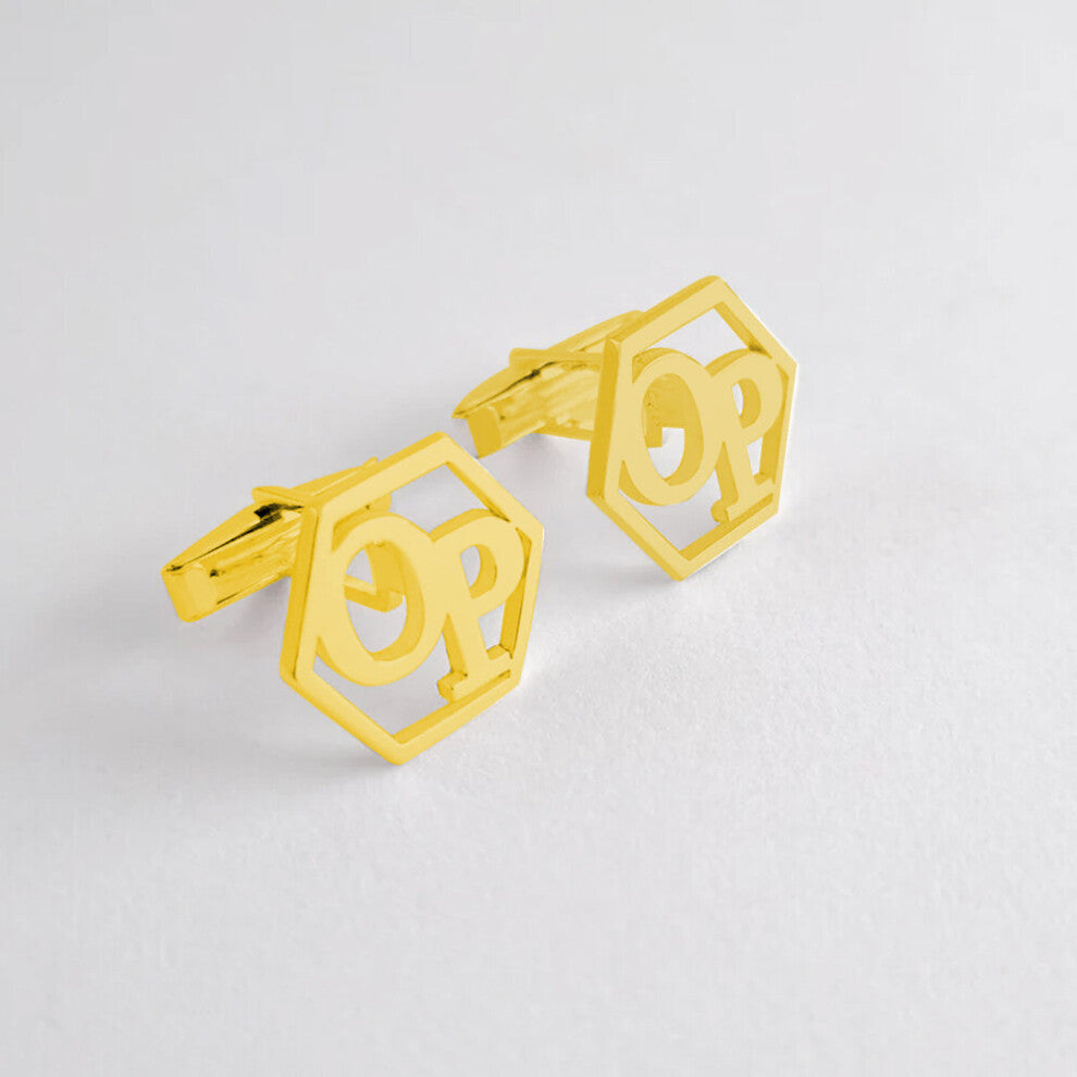 Stainless Steel Men Suit Sleeve Cufflink Personality Name Hexagons Cufflink Jewelry Gemelos Para Hombre Camisa