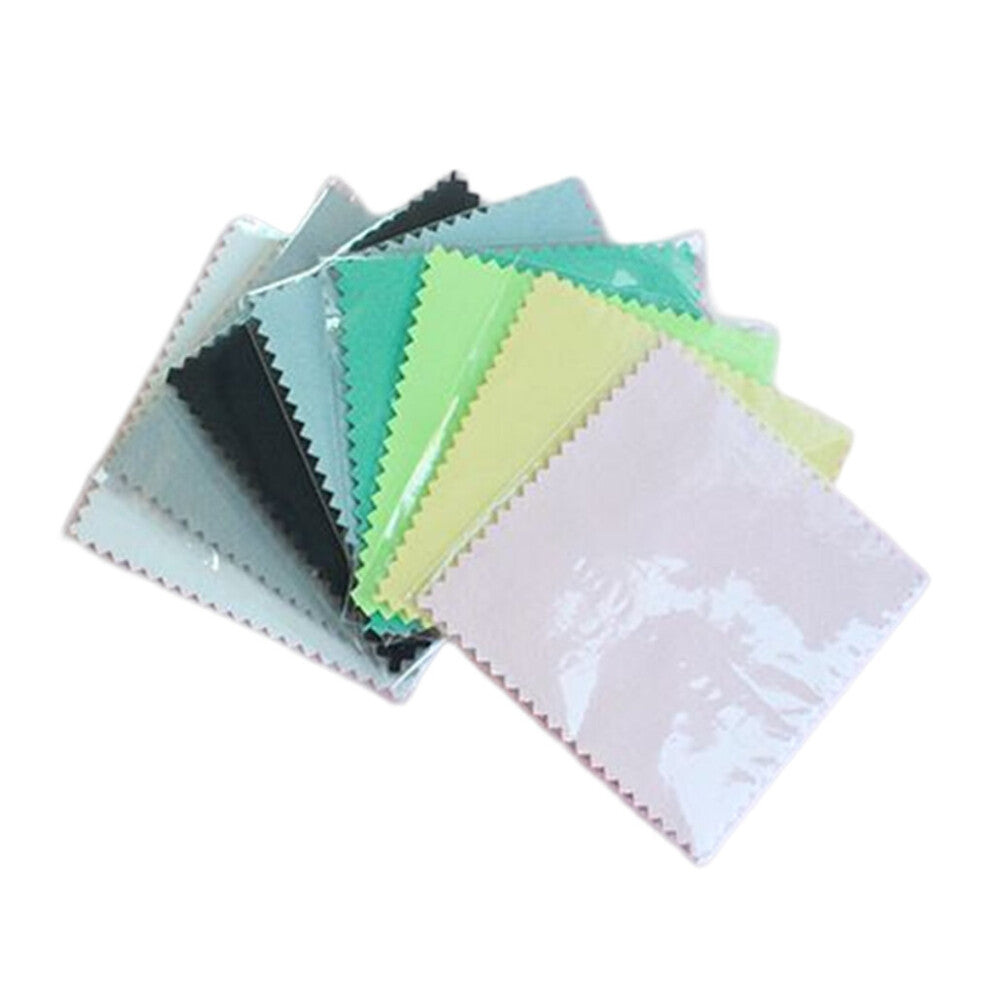50X Wiping Cloth Earring Wiper Multicolored Operation Softness Shining Tools Silver Polisher Jewelry Supplies