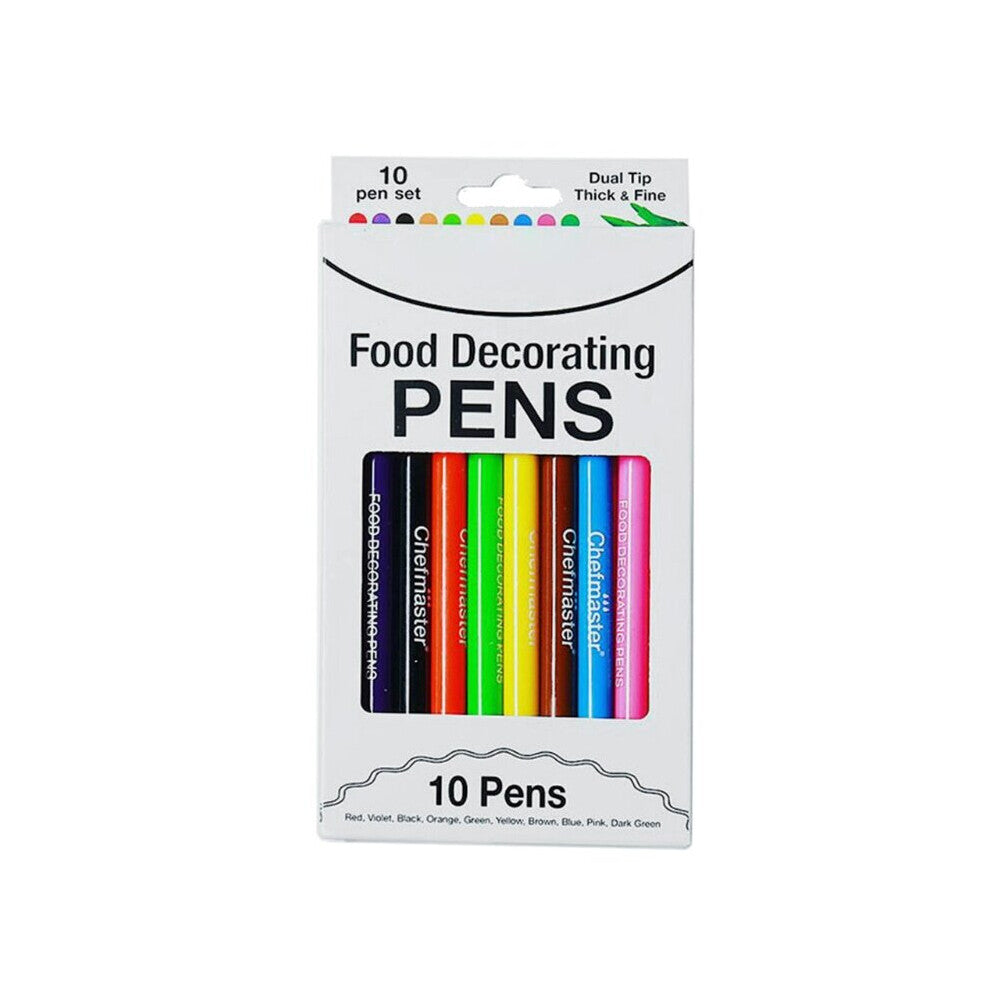 10 Colors Edible Ink Markers for Cookies Epoxy Resin Food Coloring Markers Resin Fine Tip Drawing Pens Craft Tool