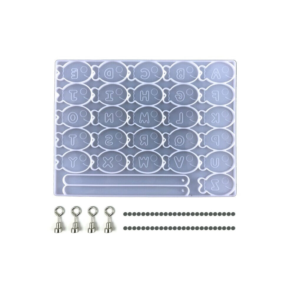 Children's Fishing Toys Alphabet Enlightenment Fishing Toys Epoxy Resin Mold Fishing Game Silicone Mould DIY Craft Casting Tool