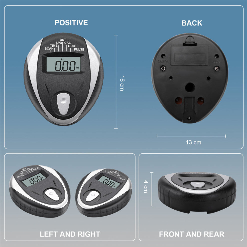 Replacement Monitor Speedometer for Stationary Bike, Exercise Bike Computer, Heart Rate Tracker, Indoor Bike Monitor LCD