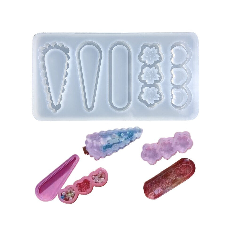 Hair Clip Silicone Molds DIY Hair Pin Jewelry Casting Mold Crafts Making Tool for DIY Keychain Bookmarks Pendant Dropship
