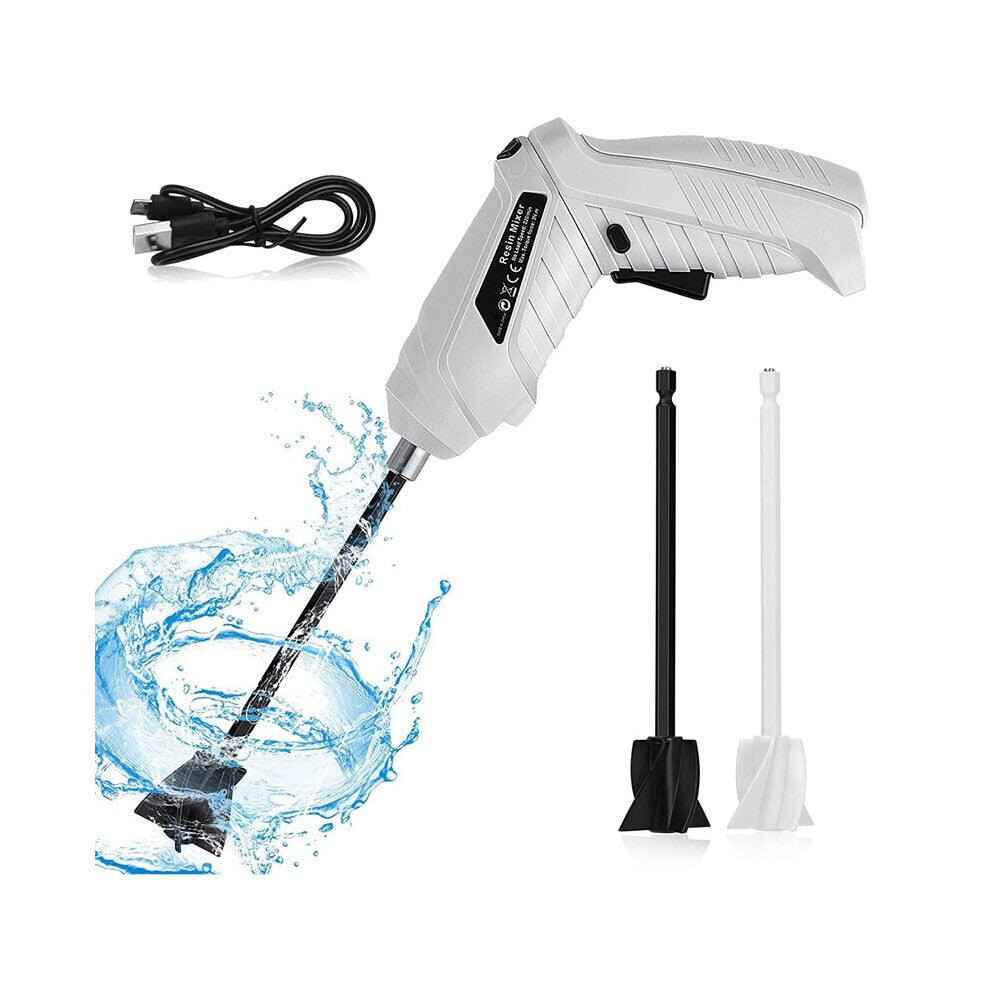 Handheld USB Powered Rechargeable Epoxy Blender For Minimizing Air Bubbles, Resin Mold & Silicone Mixing