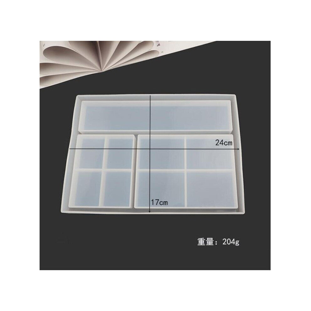 Storage Box tray desktop jewelry tray silicone mold For diy crystal epoxy tray Storage plate mold
