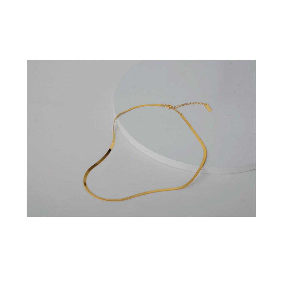 S925 Sterling Silver Choker Glossy Necklace Light Snake Chain Necklace For Lover Jewelry