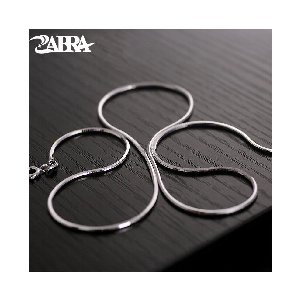 Silver Choker Necklace For Men Women 1.5mm 45-50cm Long Steampunk 925 Sterling Silver Snake Style Biker Jewelry Chain