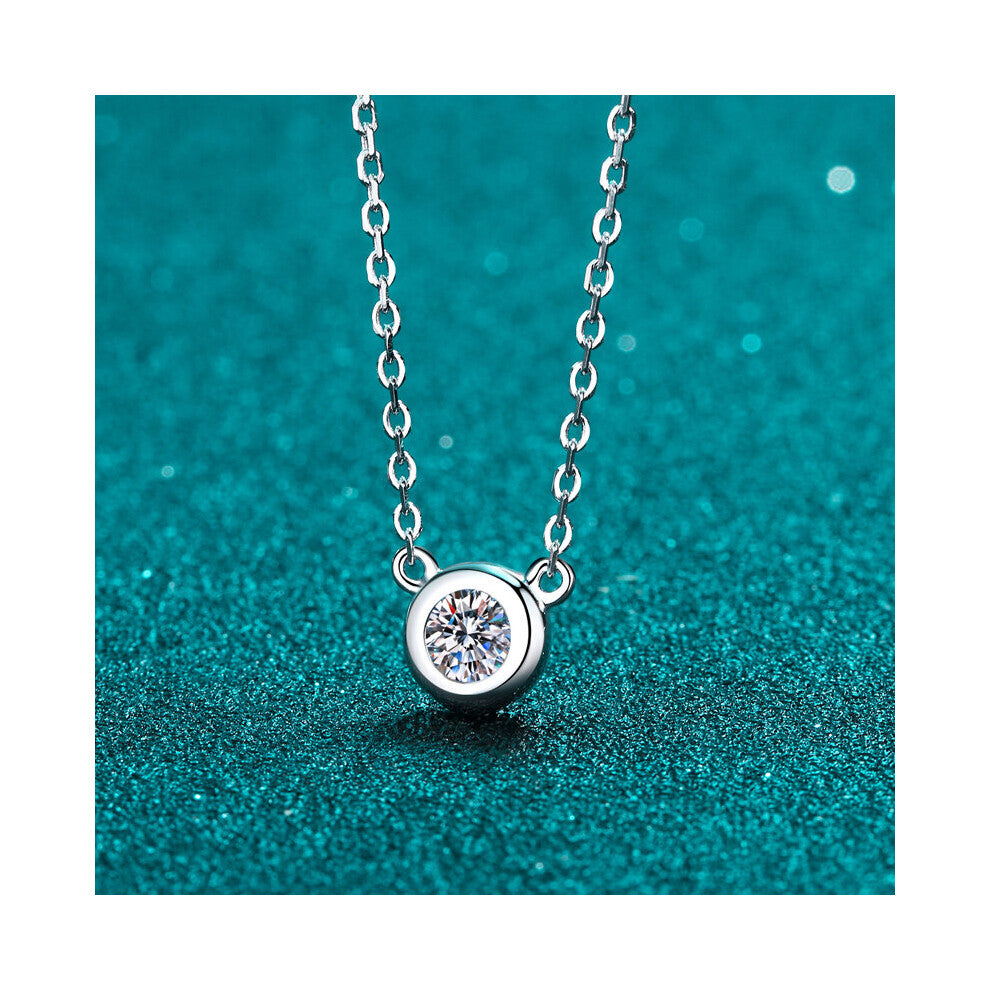 100% full Mosanite Bubble Round Necklace Women's sparkling Lab Diamond Pendant Jewelry S925 sterling Silver bout