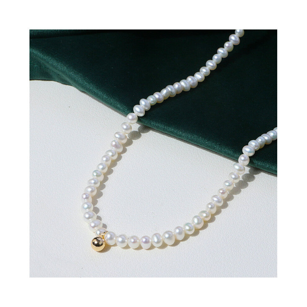 Personality Natural Fresh Water Pearl Heart Chokers Necklaces For Female