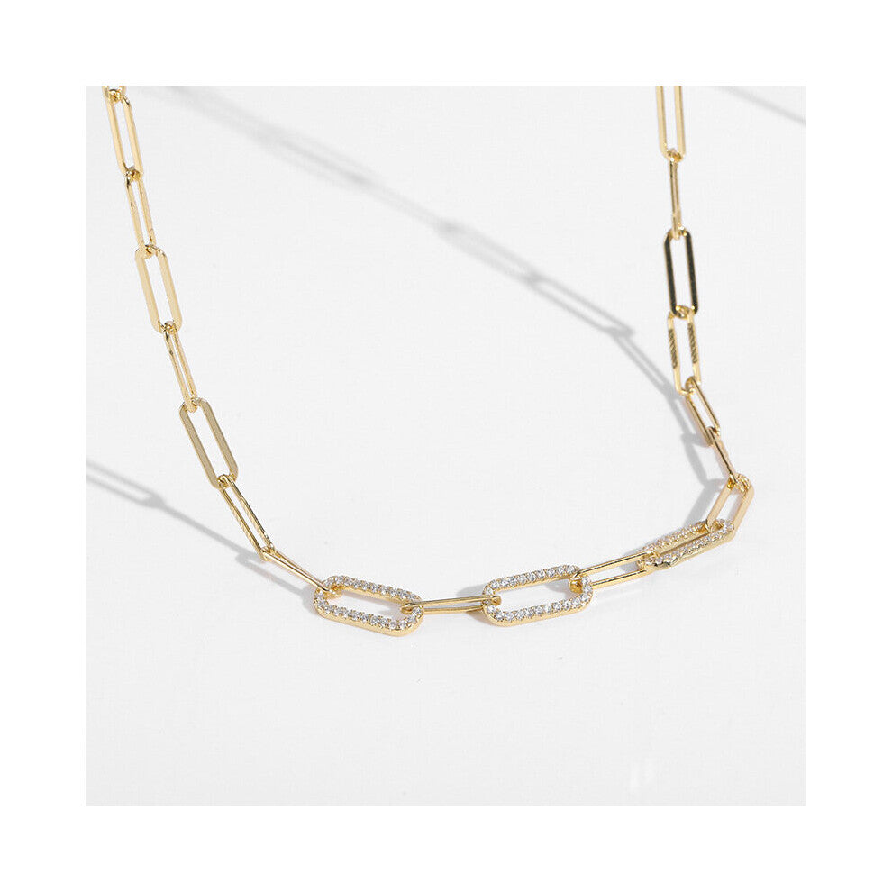 925 Sterling Silver Hip Hop Chunky Thick Zircon Chain Necklace for Women Exaggerated Chokers Necklaces Jewelry