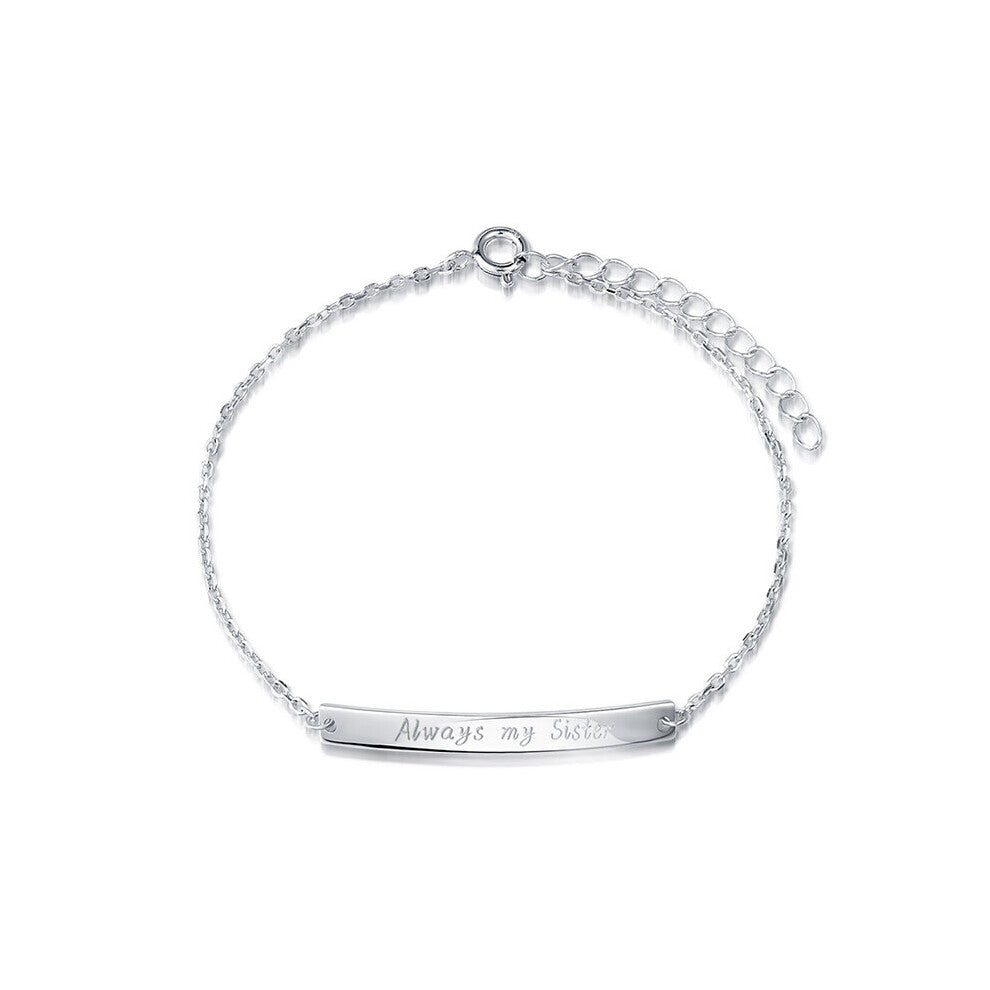 Silver 925 Pendant Bracelet Adjustable Chain Length Love Heart Angel Swing 925 Sterling Silver Pendant Bracelet DB004SB