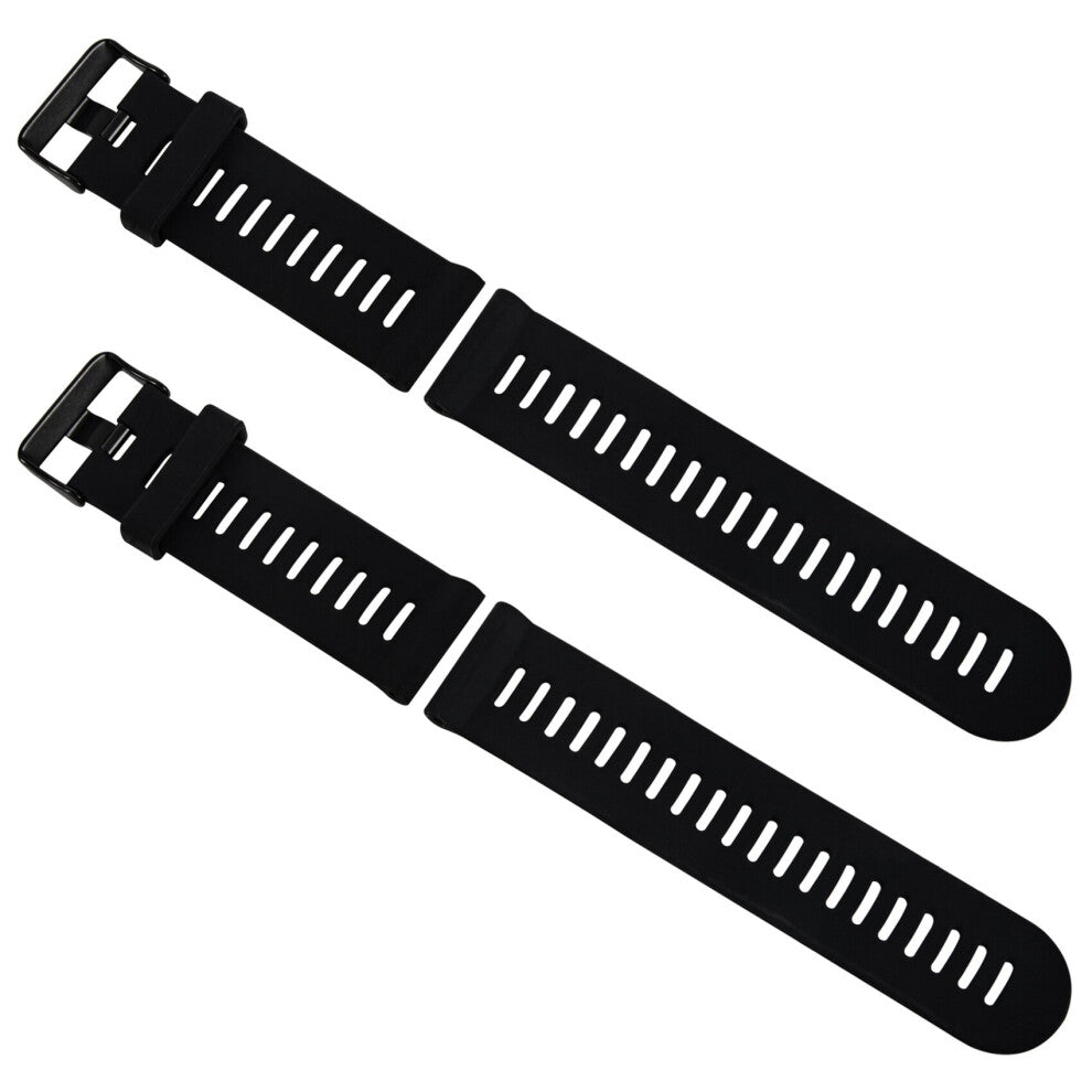 2X for 3 Soft Silicone Strap Replacement Wrist Watch Band+Tool Kits Black