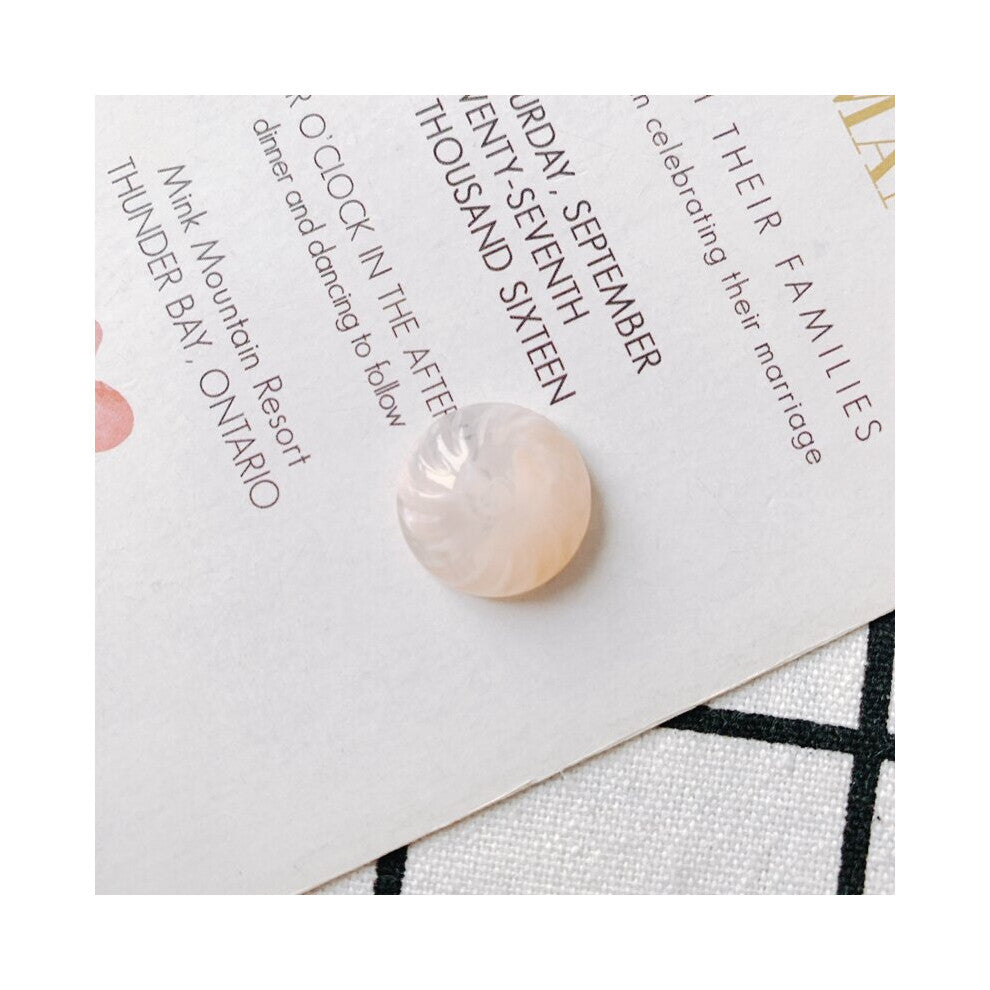 DIY accessories candy-colored sweet spiral perforated oval beads earrings earrings material