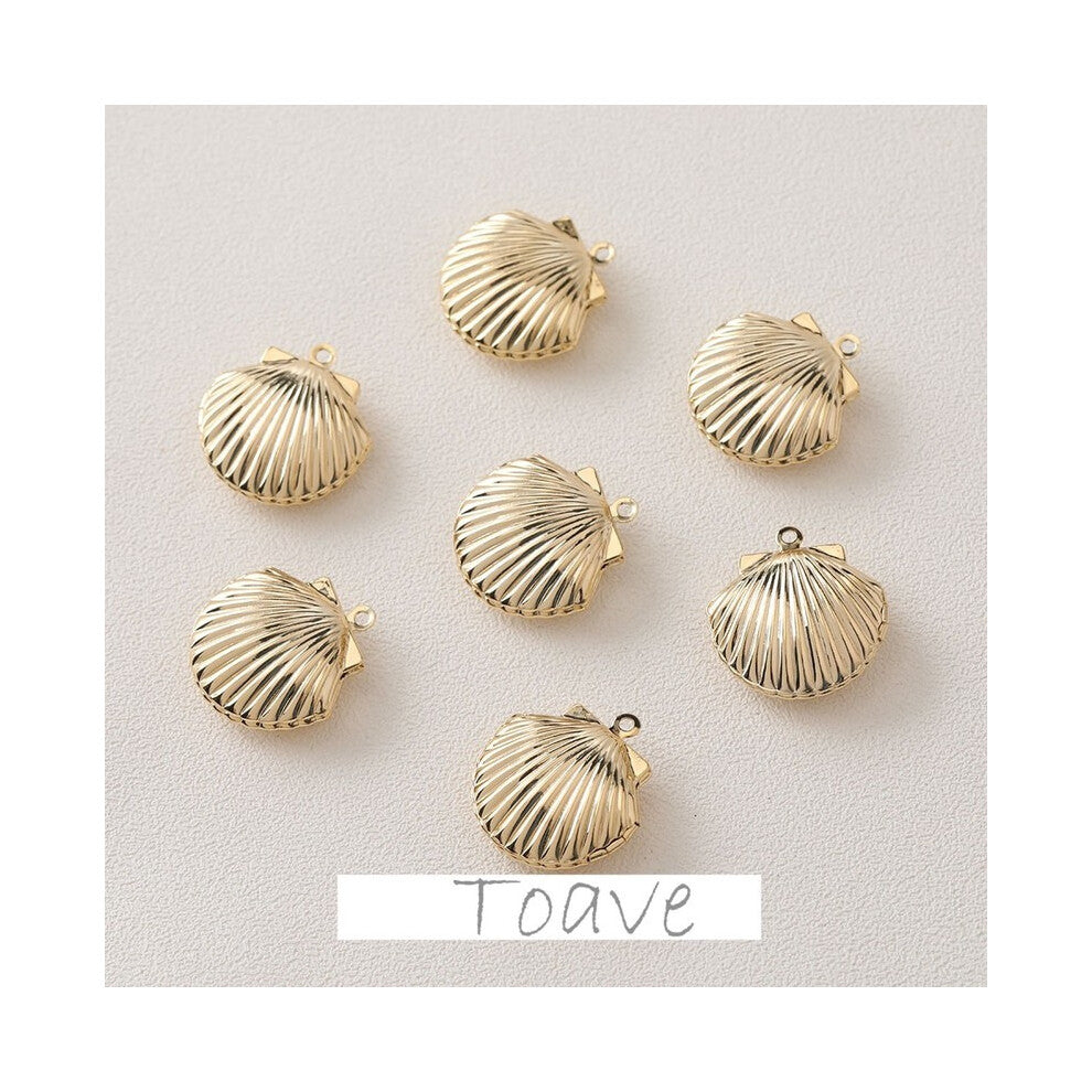 Photo Frame Shell Pendant Plating Preserving Necklace Bracelet Earring Pendant Retro Beaded Accessories