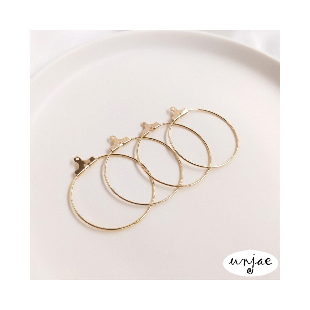 Preserving 14k Light Round Shaped Circle Glossy Earring Circle diy Earring Jewelry Accessories Material