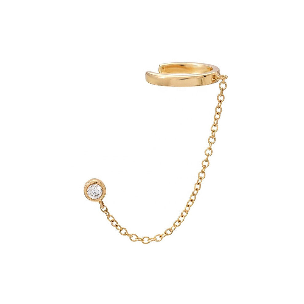 1pcs 100% 925 Fine Silver Delicate Dainty Chain Earring for Women Enamel Smile Face Handcuffs Link Chain Earrings