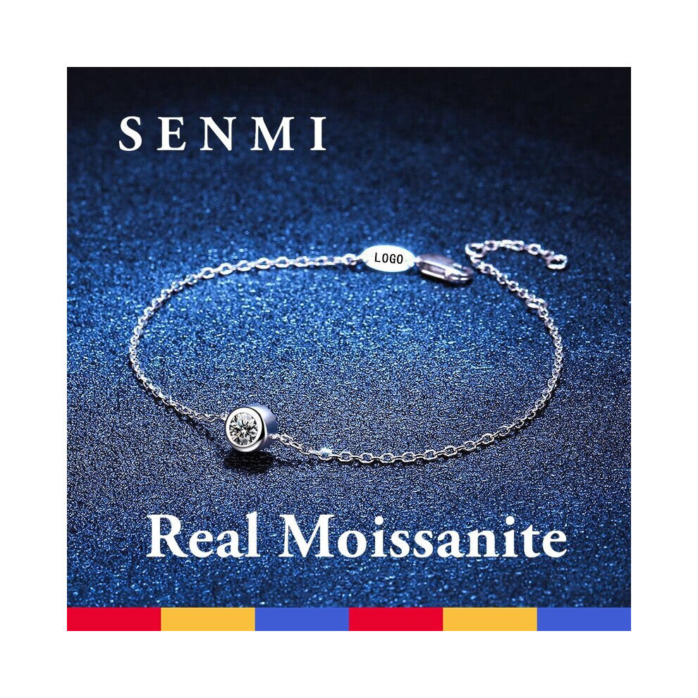 Real Moissanite Lucky Bubble Bracelet for Women Girl Pt950 Plated S925 Sterling Silver Noble Hand Jewelry Female